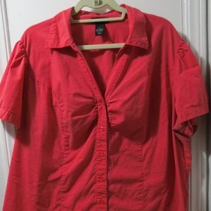Business coral dress shirt
